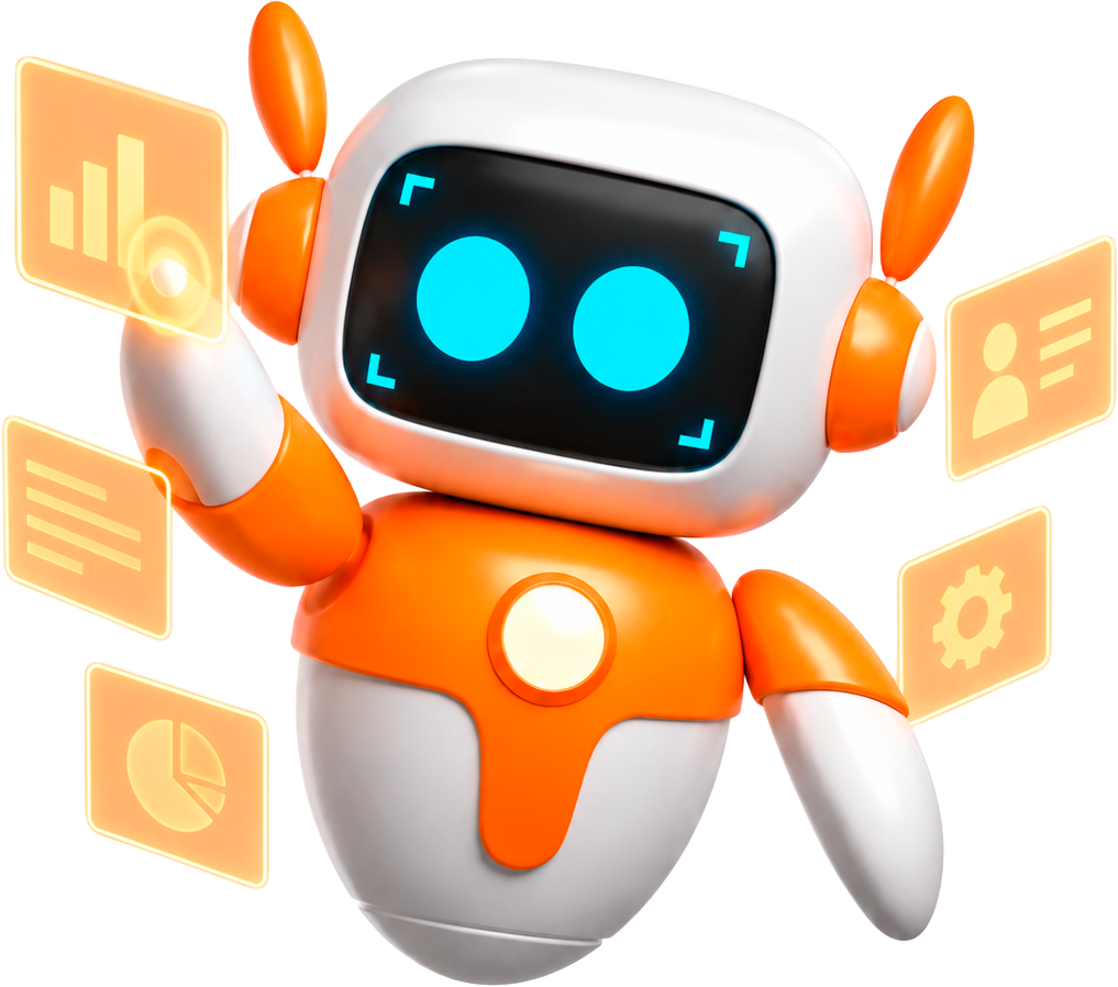Mascota Amerihack sosteniendo una idea
